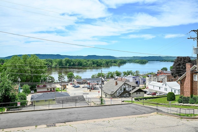 108 Hill St, Fountain City, WI 54629 - water view featuring a mountain backdrop