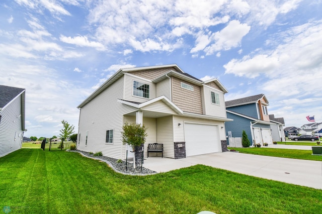 412 Hampton Dr W, Moorhead, MN 56560 - view of front facade with a garage and driveway