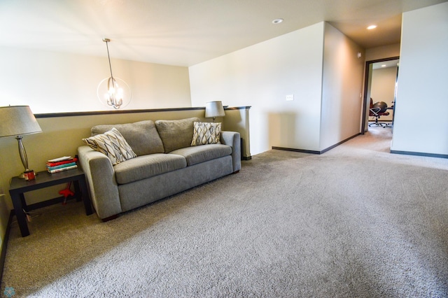 412 Hampton Dr W, Moorhead, MN 56560 - living room featuring carpet floors and recessed lighting