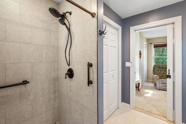 56668 145th Ave, West Concord, MN 55985 - full bath with a tile shower and tile patterned flooring