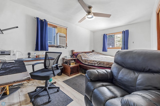 1330 16 1/2 St S, Fargo, ND 58103 - bedroom with light wood-style floors and a ceiling fan