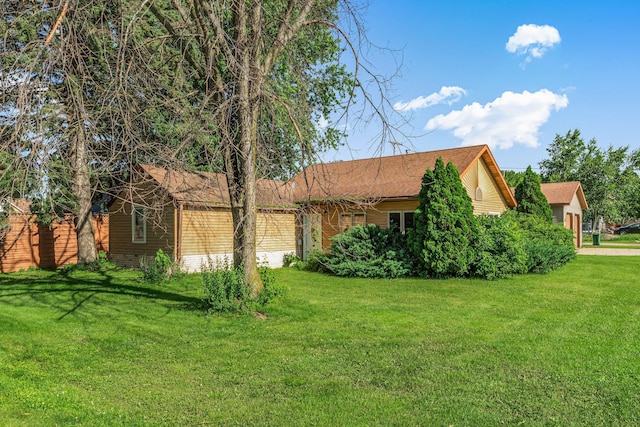 302 3rd Ave N, Bowlus, MN 56314 - view of property exterior with a lawn and a shingled roof