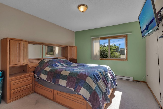 302 3rd Ave N, Bowlus, MN 56314 - bedroom featuring light colored carpet and a baseboard radiator