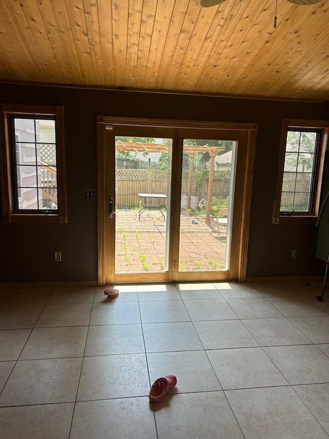 3324 131st Ln NW, Coon Rapids, MN 55448 - doorway featuring light tile patterned floors and wooden ceiling