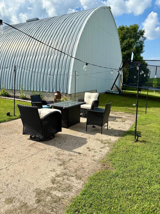 2812 150th St, Maxwell Twp, MN 56232 - view of patio featuring outdoor lounge area