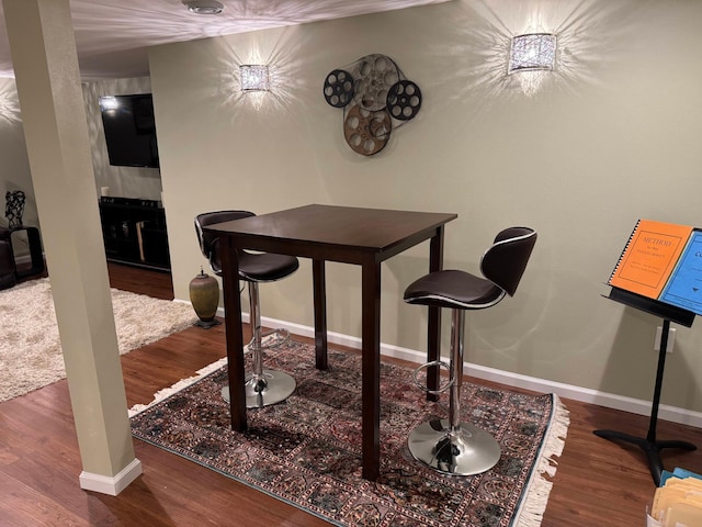 14158 185th Ave NE, Smiley Twp, MN 56701 - dining space featuring wood finished floors and baseboards