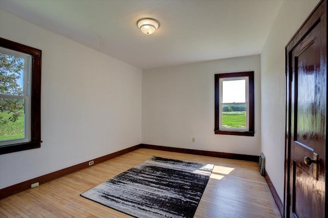 N7420 110th St, Spring Lake Twp, WI 54767 - empty room featuring light wood-type flooring