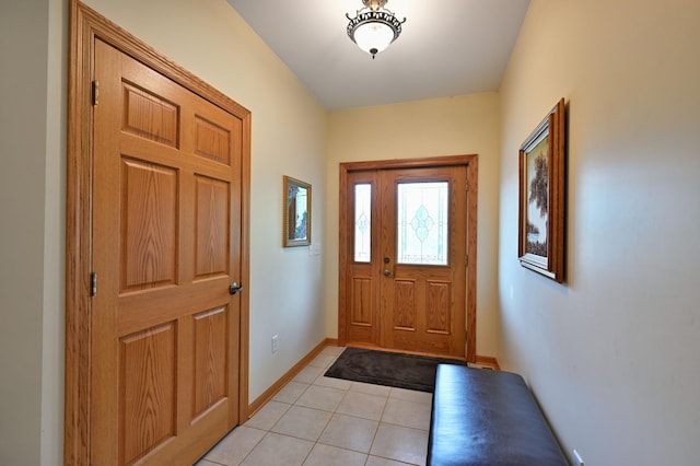 N5020 Red Pine Trl, Evergreen Twp, WI 54801 - entryway with light tile patterned floors and baseboards