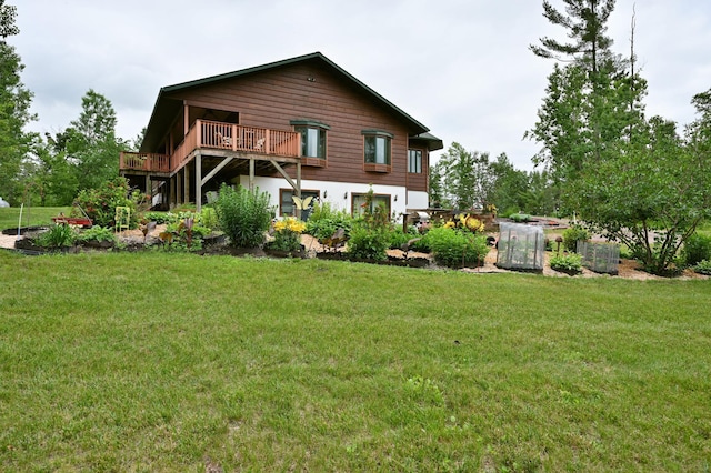 N5020 Red Pine Trl, Evergreen Twp, WI 54801 - back of house with a yard