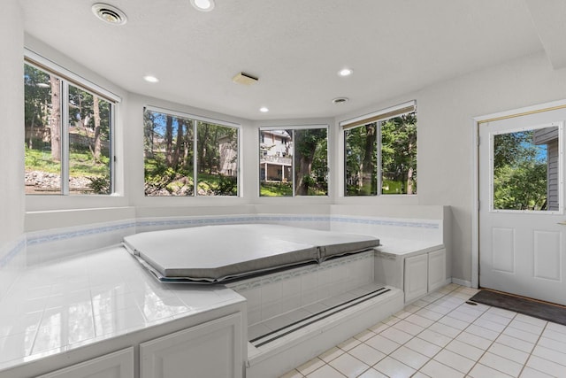 11280 Bluestem Ln, Eden Prairie, MN 55347 - bathroom with recessed lighting and tile patterned floors