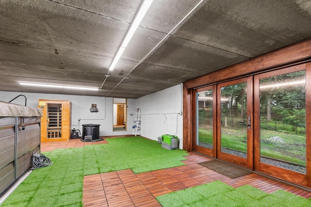 11280 Bluestem Ln, Eden Prairie, MN 55347 - recreation room featuring a wood stove