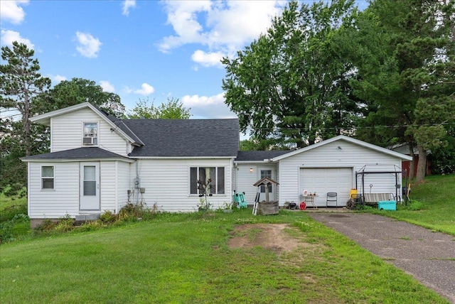 1938 190th St, Stanton Twp, WI 54017 - traditional-style house with a front yard, asphalt driveway, and a shingled roof