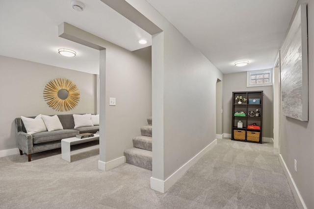 4510 Arden Ave, Edina, MN 55424 - hallway featuring carpet flooring and stairs