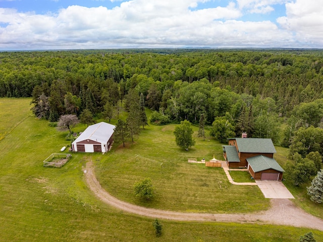 9614 Hayes Rd, Mountain Iron, MN 55768 - view from above of property with a heavily wooded area