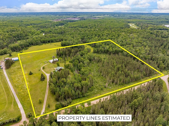 9614 Hayes Rd, Mountain Iron, MN 55768 - aerial overview of property's location with property boundaries highlighted
