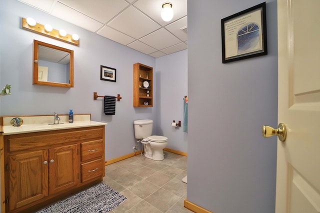 30467 Lakeview Dr, Breezy Point, MN 56472 - bathroom with vanity and a drop ceiling