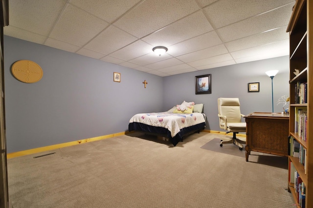 30467 Lakeview Dr, Breezy Point, MN 56472 - bedroom with carpet flooring and a drop ceiling