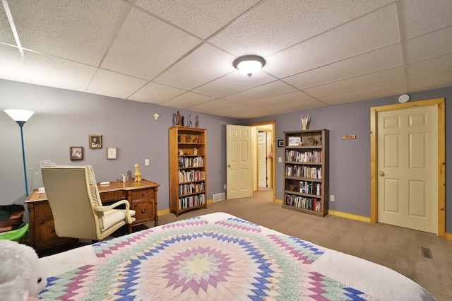 30467 Lakeview Dr, Breezy Point, MN 56472 - carpeted bedroom with a paneled ceiling