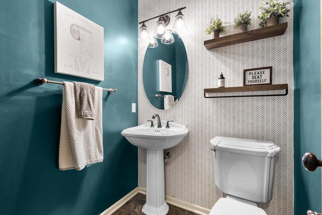 12346 Harvard Ave, Eden Prairie, MN 55347 - half bath with toilet and tile patterned flooring