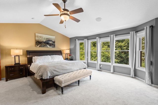 12346 Harvard Ave, Eden Prairie, MN 55347 - carpeted bedroom featuring lofted ceiling and a ceiling fan