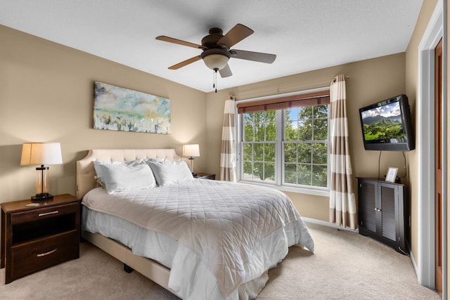 12346 Harvard Ave, Eden Prairie, MN 55347 - bedroom featuring light colored carpet and ceiling fan