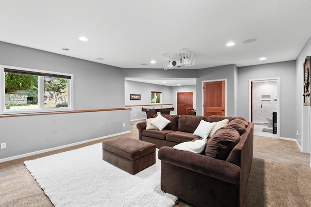 12346 Harvard Ave, Eden Prairie, MN 55347 - carpeted living area featuring recessed lighting and baseboards