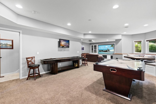 12346 Harvard Ave, Eden Prairie, MN 55347 - recreation room with light colored carpet and recessed lighting