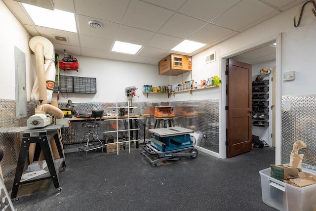 12346 Harvard Ave, Eden Prairie, MN 55347 - misc room with rubber floors and a paneled ceiling