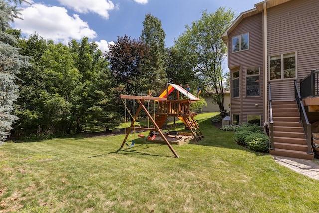 12346 Harvard Ave, Eden Prairie, MN 55347 - view of green lawn with a playground