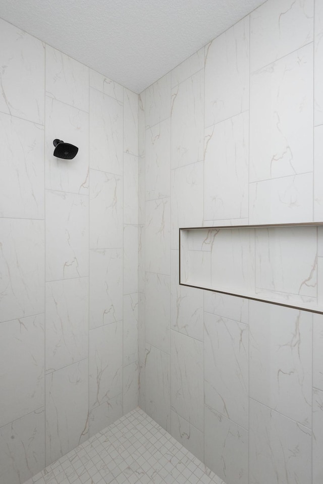 7617 Ocean Ave NE, Otsego, MN 55330 - full bathroom with a tile shower and a textured ceiling