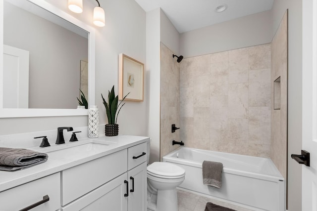 7617 Ocean Ave NE, Otsego, MN 55330 - full bathroom featuring vanity, washtub / shower combination, and tile patterned flooring