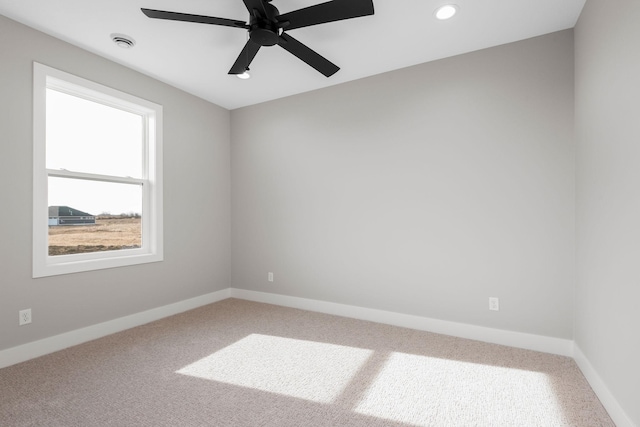 7617 Ocean Ave NE, Otsego, MN 55330 - empty room featuring carpet flooring, recessed lighting, and a ceiling fan