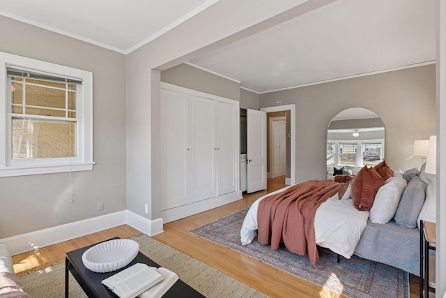 1770 Humboldt Ave S Unit 1, Minneapolis, MN 55403 - bedroom featuring ornamental molding and light wood-type flooring