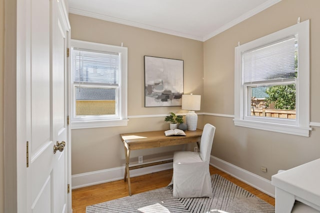 1770 Humboldt Ave S Unit 1, Minneapolis, MN 55403 - home office with plenty of natural light, wood finished floors, and crown molding
