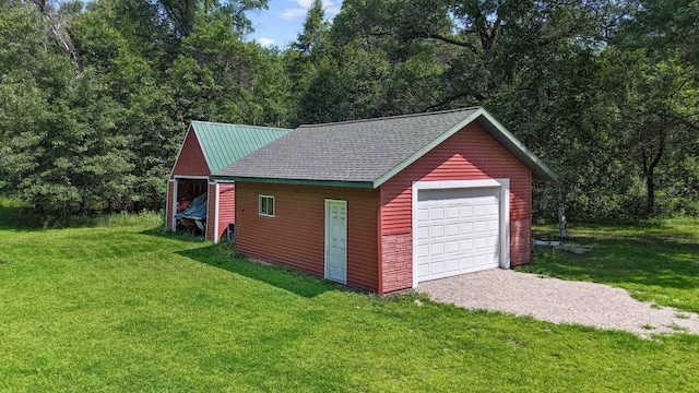 4745 Patterson Trl, Brainerd, MN 56401 - detached garage featuring driveway