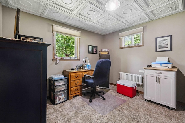 4745 Patterson Trl, Brainerd, MN 56401 - carpeted office space featuring radiator, healthy amount of natural light, and an ornate ceiling