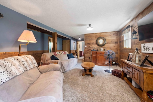 4745 Patterson Trl, Brainerd, MN 56401 - carpeted living area with wooden walls