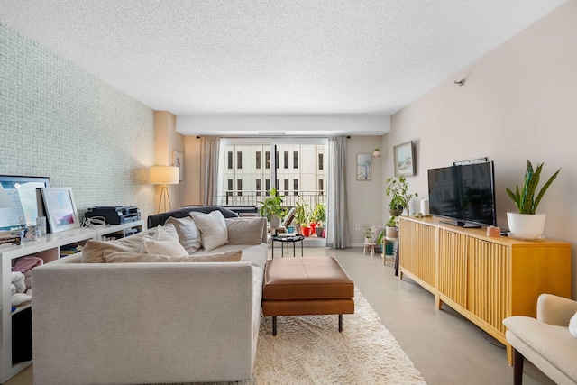 121 Washington Ave S Unit 513, Minneapolis, MN 55401 - living room with a textured ceiling