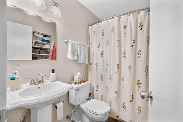 121 Washington Ave S Unit 513, Minneapolis, MN 55401 - bathroom with toilet and a shower with shower curtain