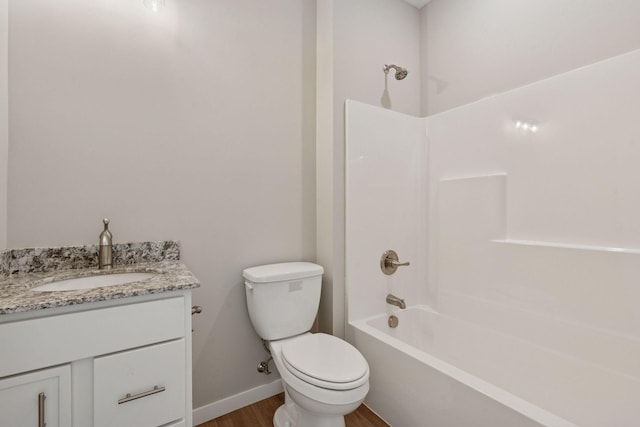 2728 229th Ln NW, Saint Francis, MN 55070 - full bath with vanity, wood finished floors, and bathtub / shower combination