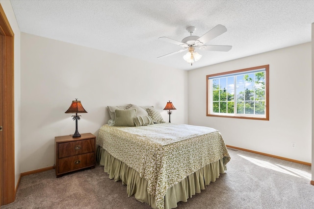 8731 Quarry Ridge Ln Unit B, Woodbury, MN 55125 - carpeted bedroom featuring ceiling fan and a textured ceiling