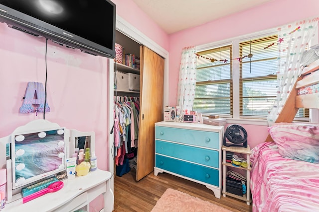 1917 2nd Ave NW, Austin, MN 55912 - bedroom featuring wood finished floors and a closet