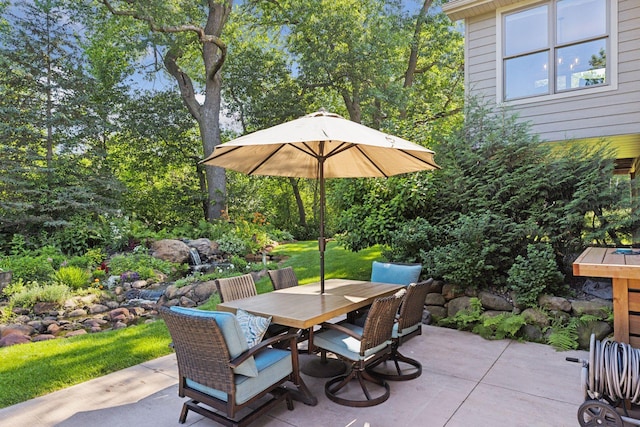 11985 Lever Ct NE, Blaine, MN 55449 - view of patio / terrace featuring outdoor dining space