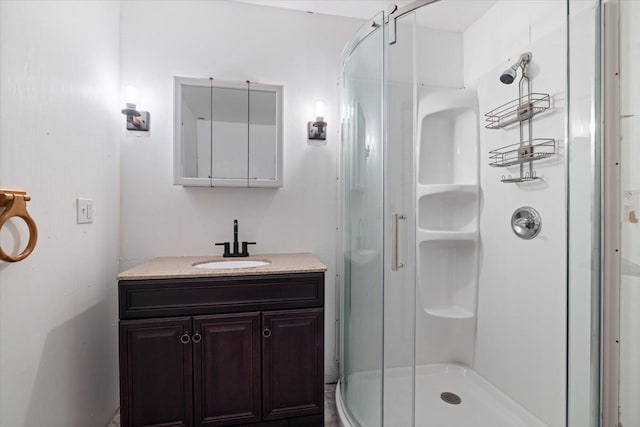 602 8th St NW, Chisholm, MN 55719 - bathroom featuring a shower stall and vanity