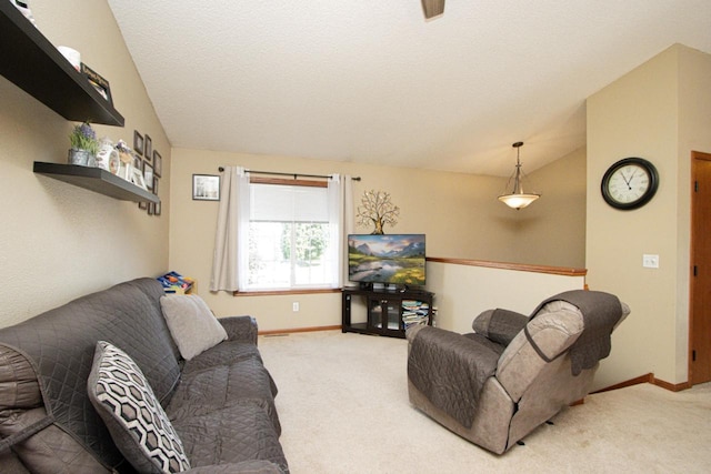 2223 Fairbanks Dr, North Mankato, MN 56003 - living area with vaulted ceiling and carpet floors