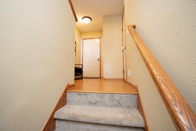 2223 Fairbanks Dr, North Mankato, MN 56003 - stairs with a textured wall