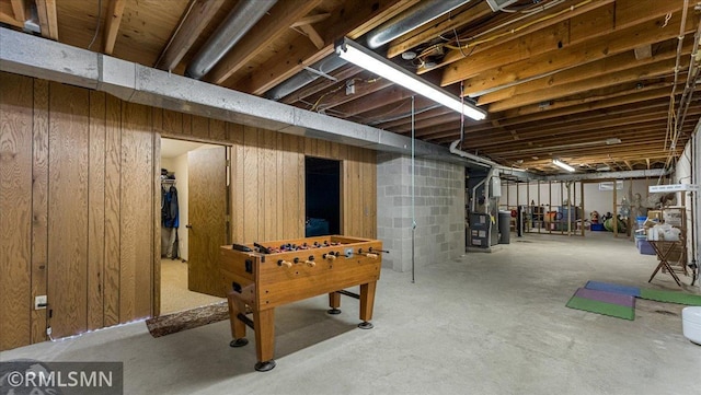 950 Tuva Rd SE, Cokato, MN 55321 - unfinished basement featuring wood walls