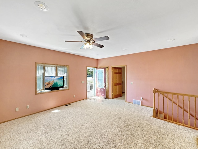 3018 Linden Ave, Slayton, MN 56172 - unfurnished room featuring carpet flooring, a ceiling fan, and recessed lighting