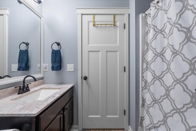 8638 Preserve Blvd N, Chisago City, MN 55013 - bathroom featuring vanity and a shower with shower curtain