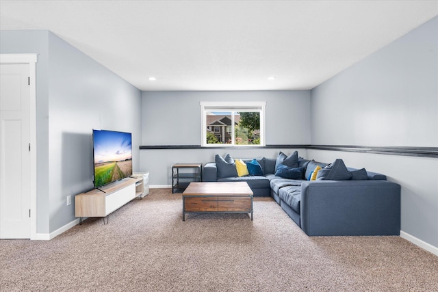 8638 Preserve Blvd N, Chisago City, MN 55013 - carpeted living room featuring baseboards and recessed lighting
